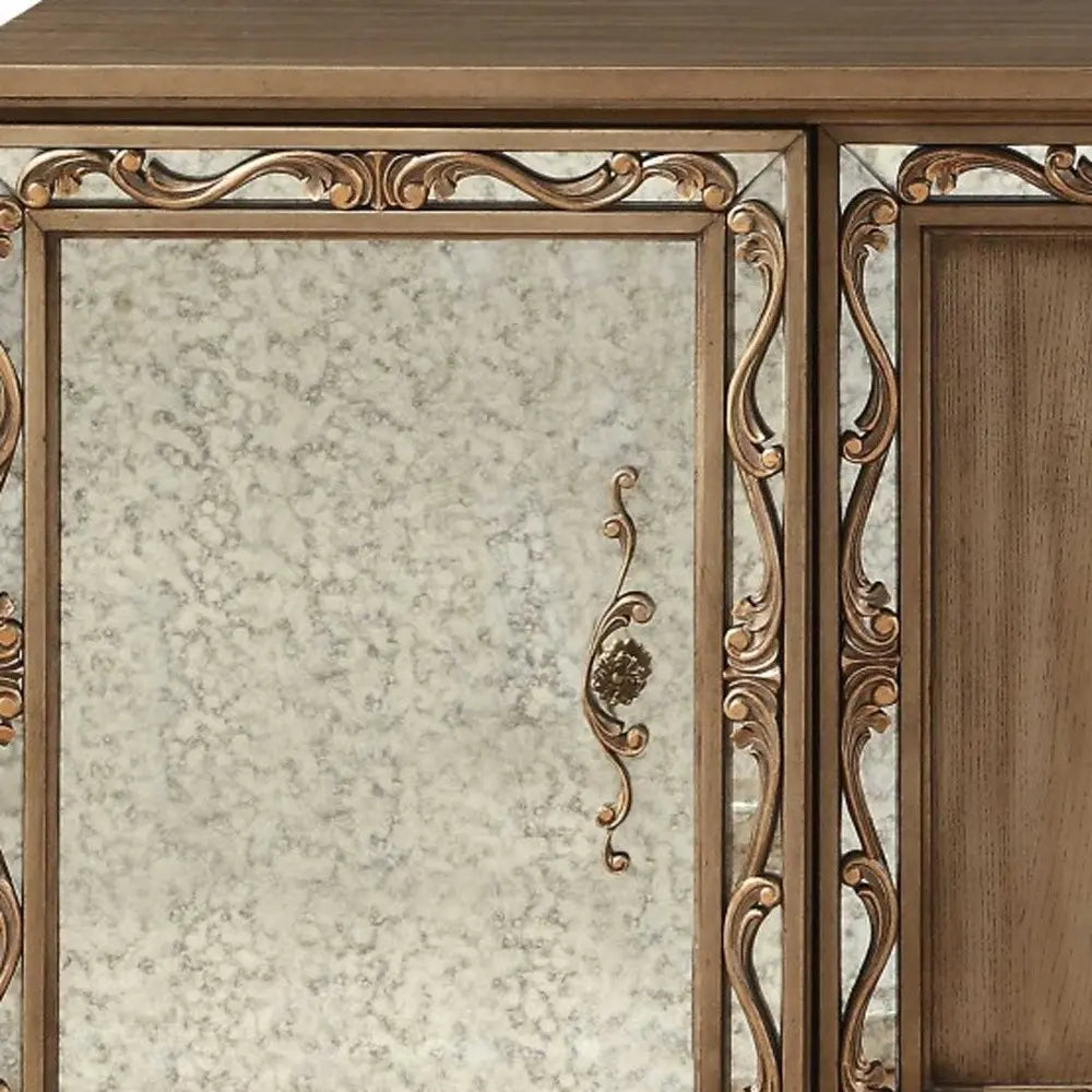 Elegant 32" Brown Executive Desk with Two Cabinets
