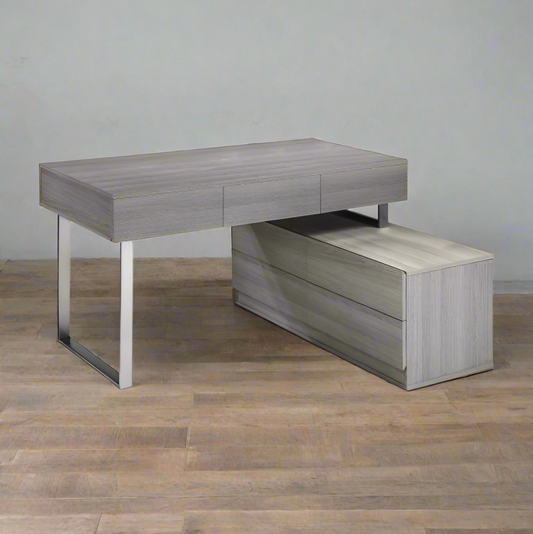 KD12 Modern Office Executive Desk in Matte Grey